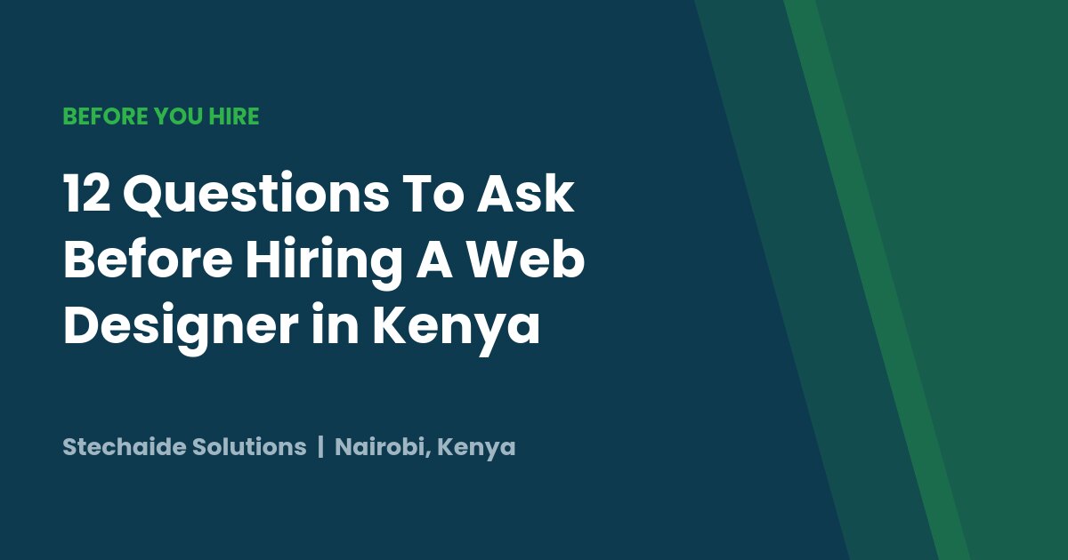 Business owner in Kenya comparing web design company proposals before hiring