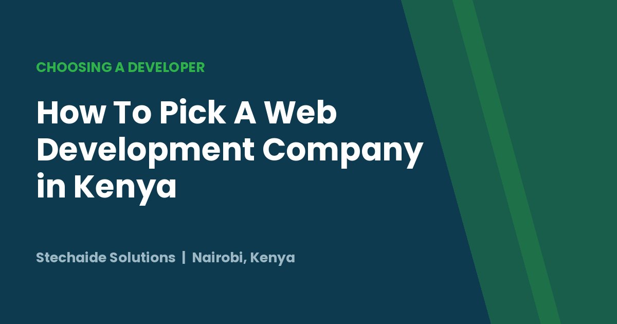 Web development company in Kenya: how to pick one that delivers